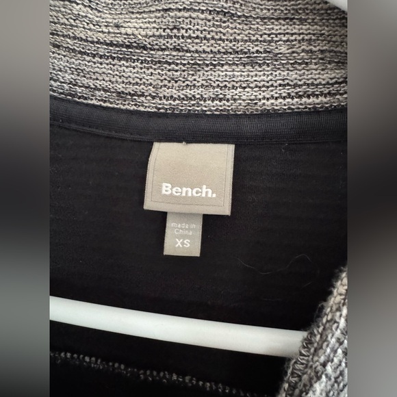 Bench Heather Gray Long Sweater Jacket with Asymmetrical Zipper - Picture 2 of 4